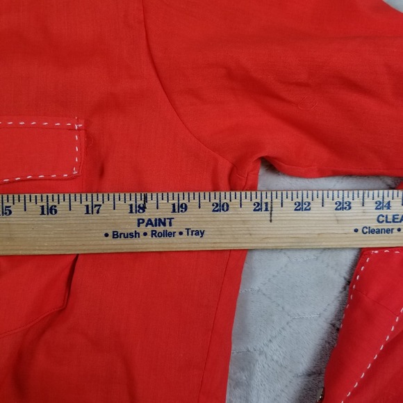 VTG Rockmount Ranch Wear Western Shirt Mens Lg Pearl Snap Red Long Sleeve - Picture 8 of 14